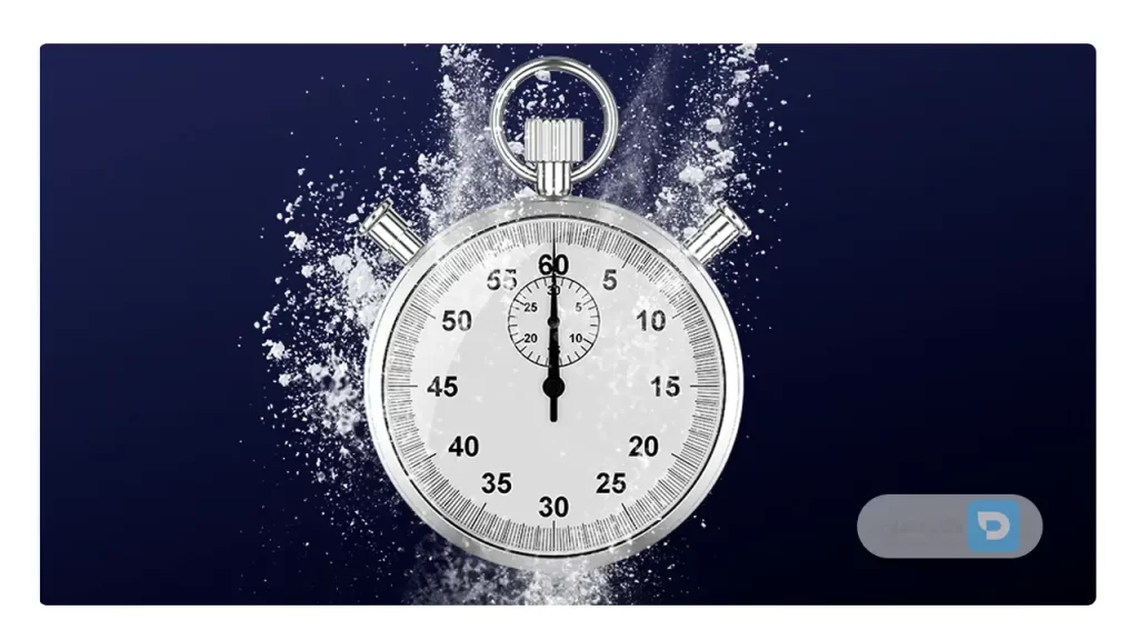 تصویر یک ساعت جیبی به نشانه طول عمر ایمپلنت دندان